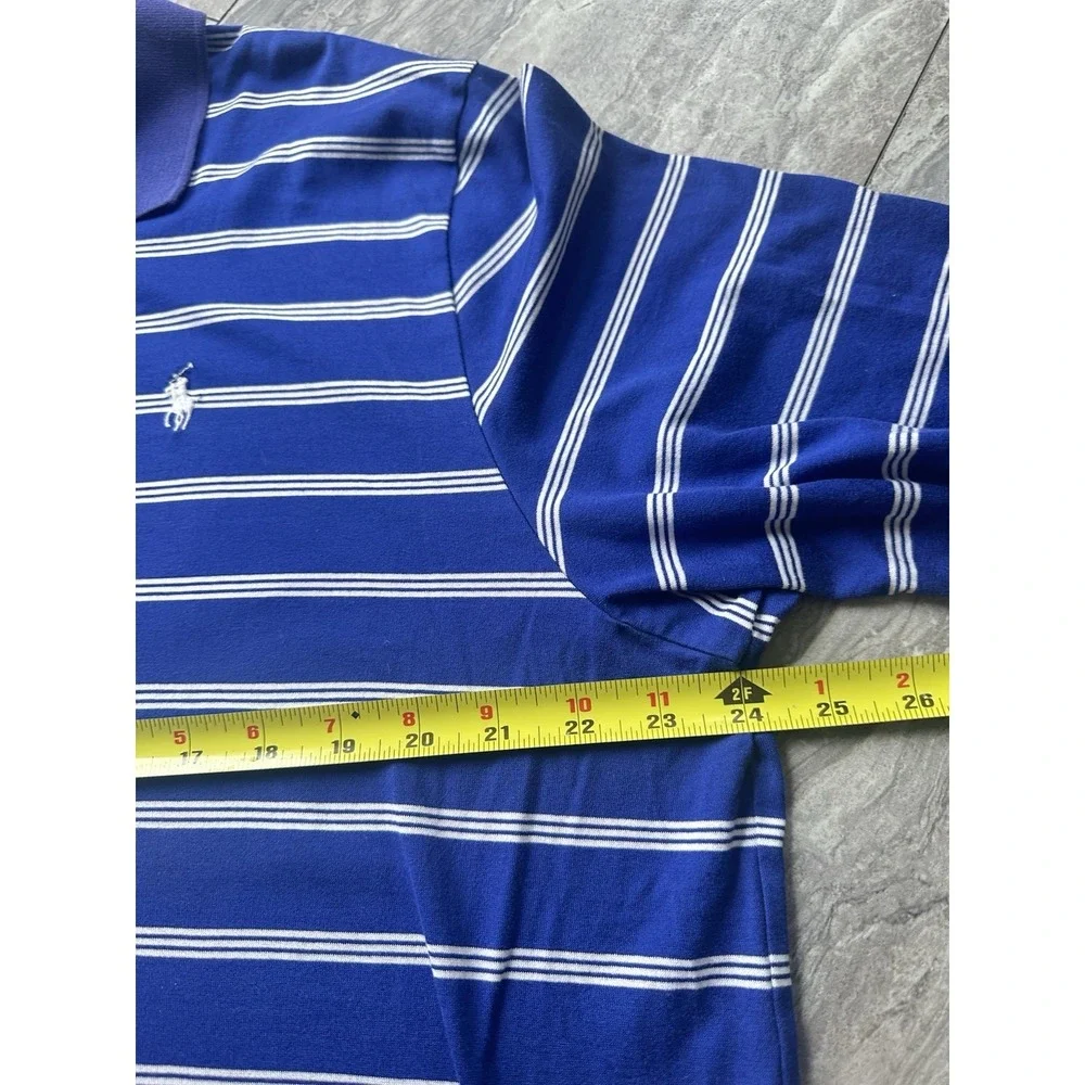 Polo Golf Ralph Lauren Blue & White Striped Polo Shirt Men's XL